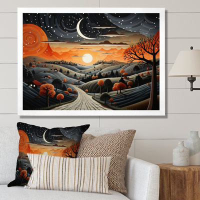 Monochrome Road By The Country V - Modern Wall Art Living Room