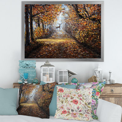 " Deer In The Park " Painting Print