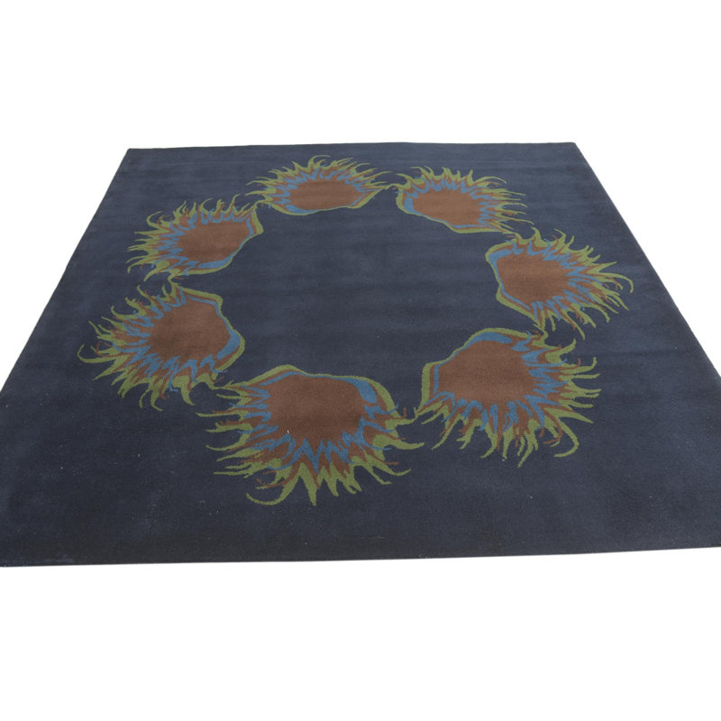 Square Otto Navy Blue Rug