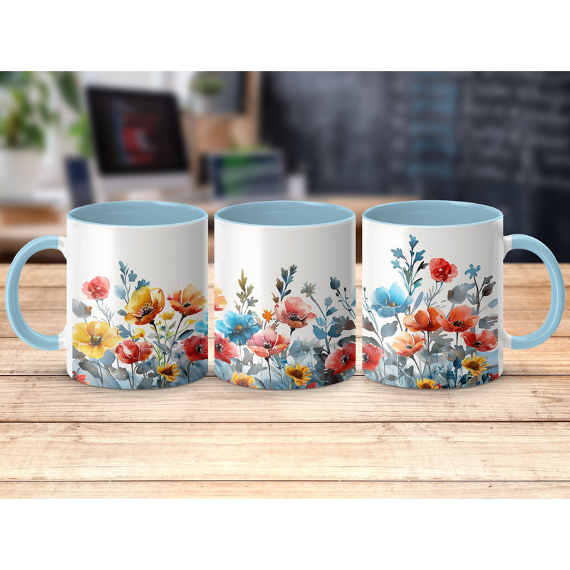 Ceramic Coffee Mug, Light Blue