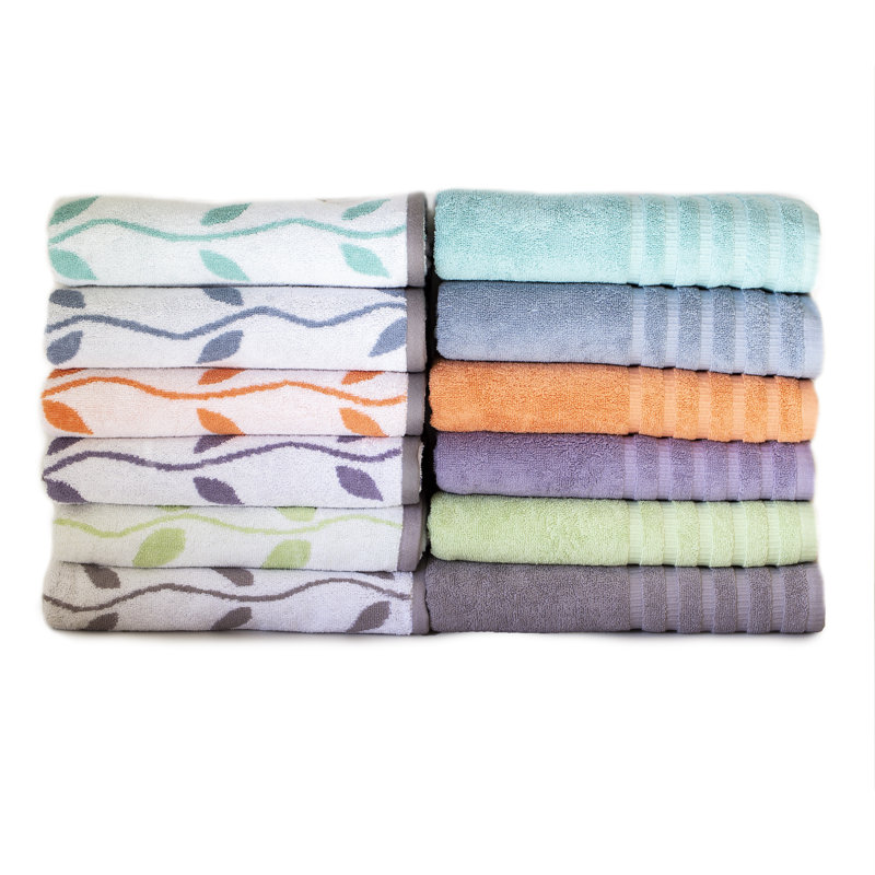 Organic Cotton Grey Lavender 6-Piece Towel Set