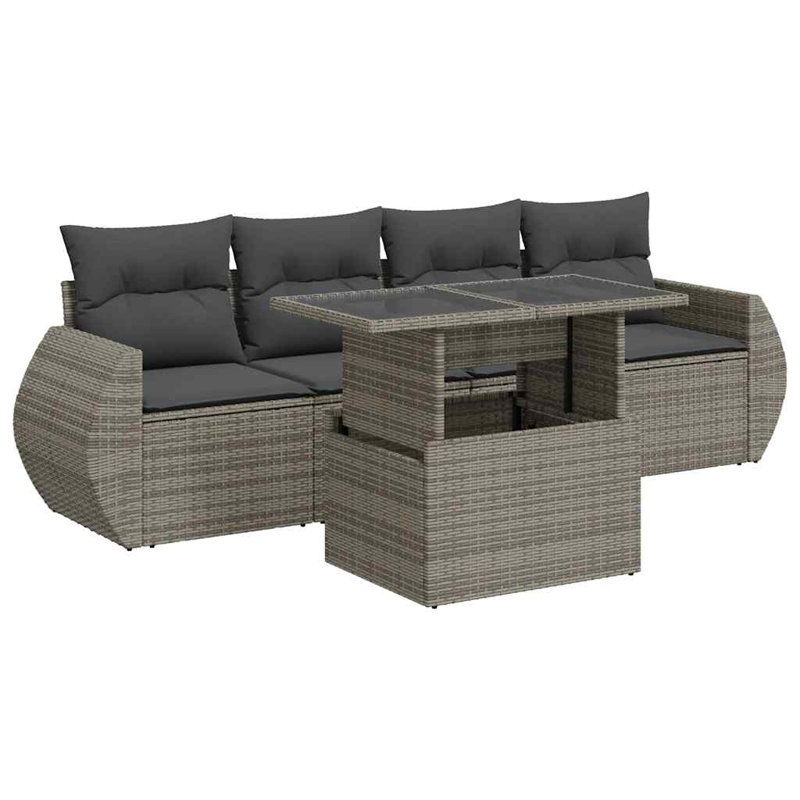  Garden Sofa Set Grey, Gray