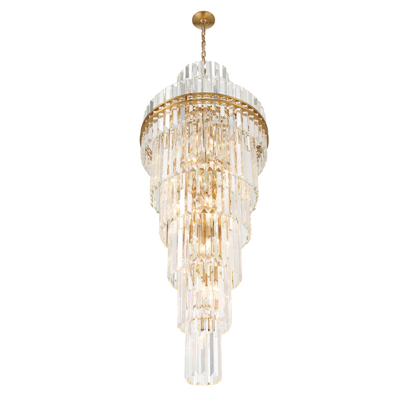 Lanndon 31 Light Chandelier, Aged Brass