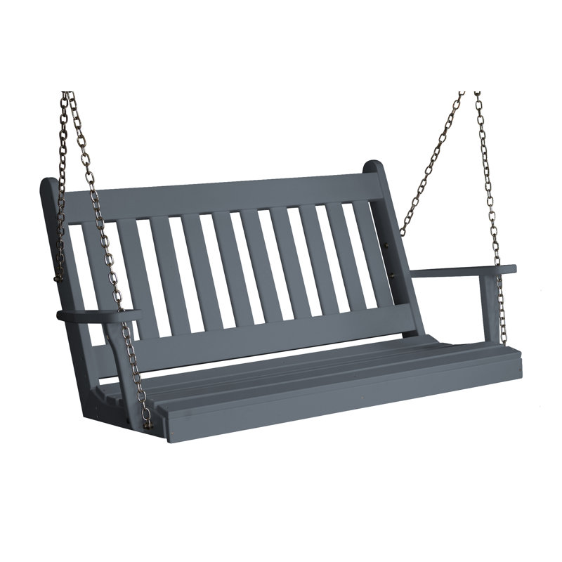 4 Foot Brainard Poly Composite Porch Swing, 52, Dark Grey