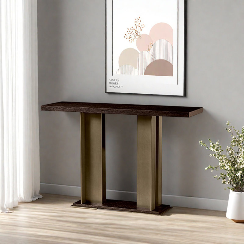 Modern Minimalist Console Table, 33.86" H x 47.24" W x 14.96" D