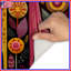 Tapis de bain stylisé girafes avec fleurs-2043590556