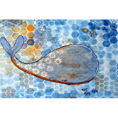 «Flowery Whale», reproduction sur toile tendue