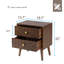 Table de chevet marron de 50 cm de large avec 2 tiroirs, ensemble de 2-1777516438