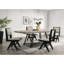 Mobilier de salle à manger avec chaises d'appoint noires et gris-2096739419