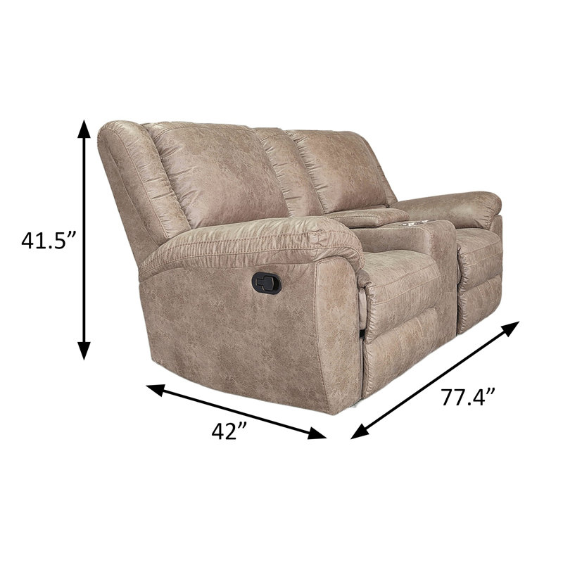 Causeuse transitionnelle l 77,4 po, brun