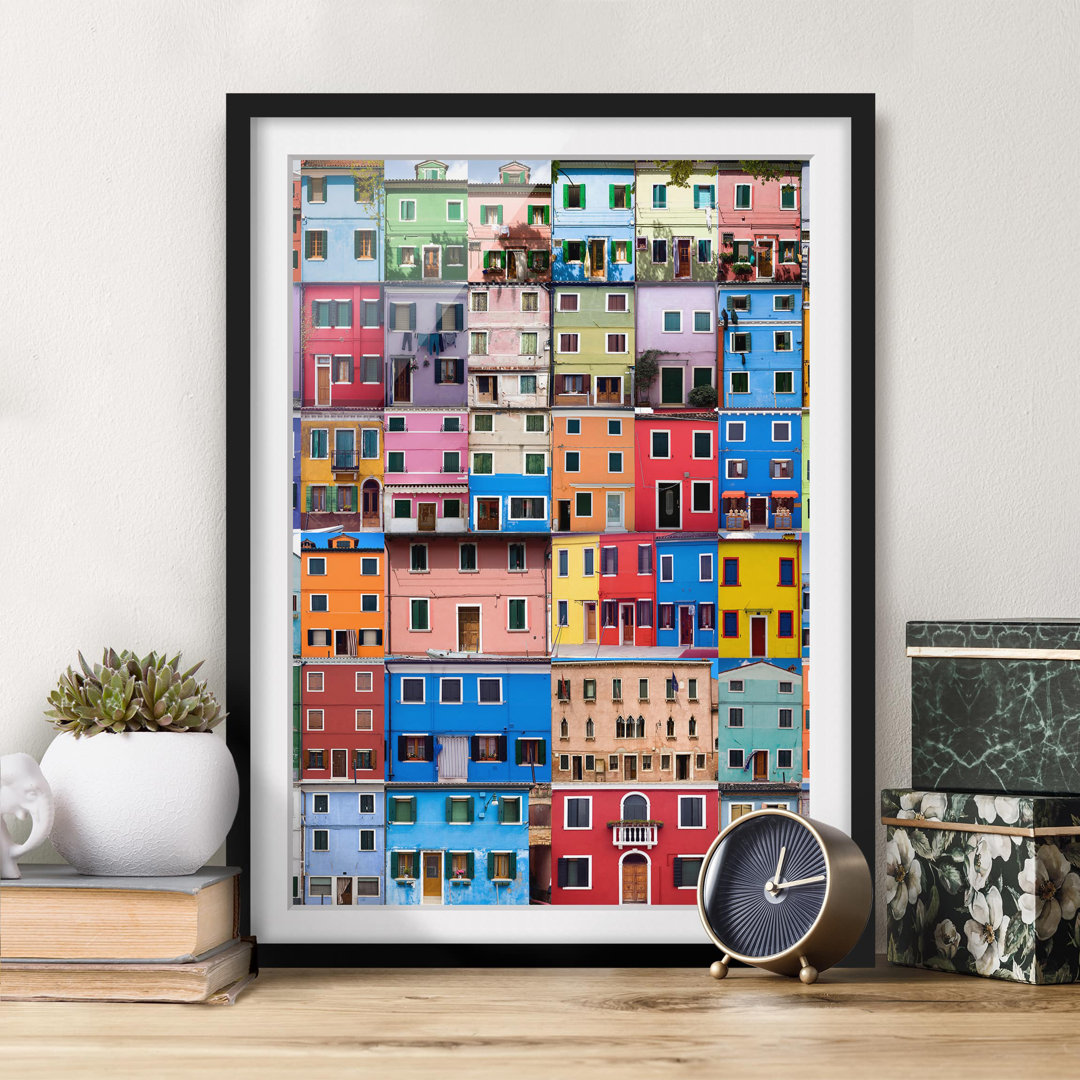 Gerahmtes Poster Venetian Houses