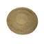 Tapis rond en jute de couleur chameau tressé à la main 3 pi 11 po Gamero
