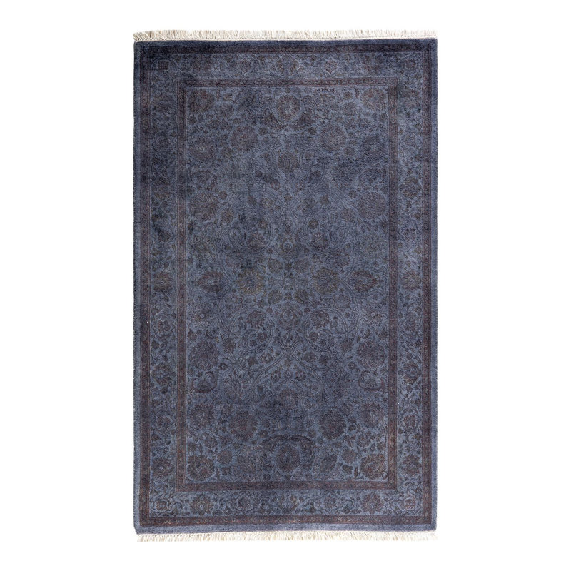 Yaris One-of-a-Kind 3' X 5' New Age Wool Area Rug Grey