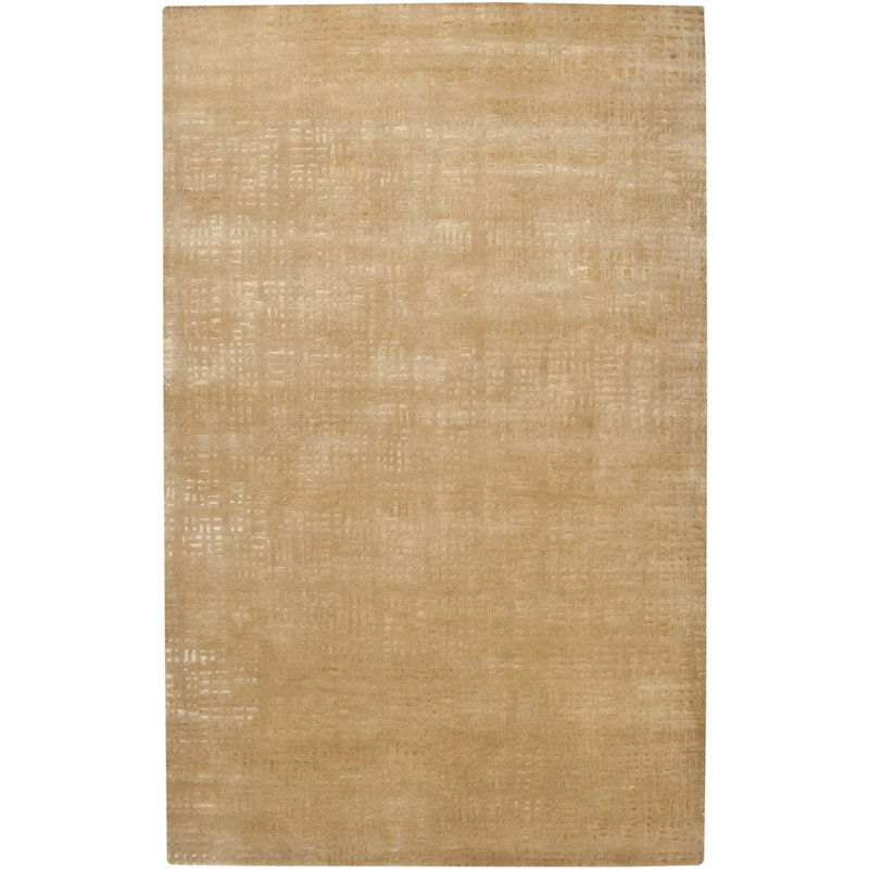 Tapis brun clair / beige en laine noué à la main Dixon, Rectangle 2 pi x 3 pi