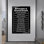 Grand art mural motivant 10 principes de croissance personnelle, succès, état d'esprit, citations, impression sur toile encadrée pour salle de gym, salon, salle de classe, signes d'inspiration minimaliste moderne, 24 po x 36 po