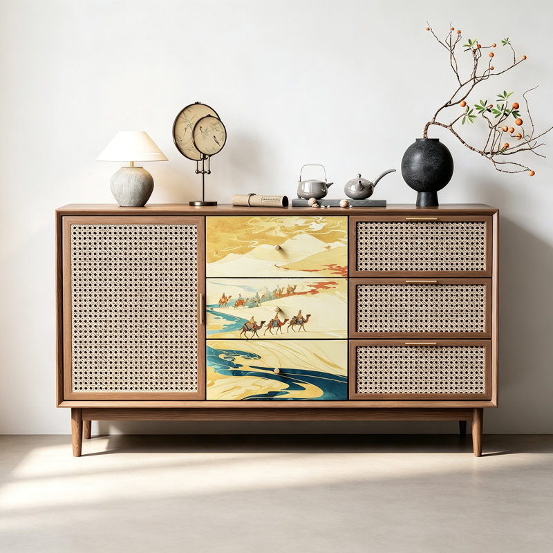Buffet haut de gamme de style chinois, H 33,4 po x l 47,2 po x P 15,7 po