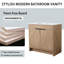 Ensemble de meuble-lavabo simple 18,37 po avec plateau en céramique Amarr