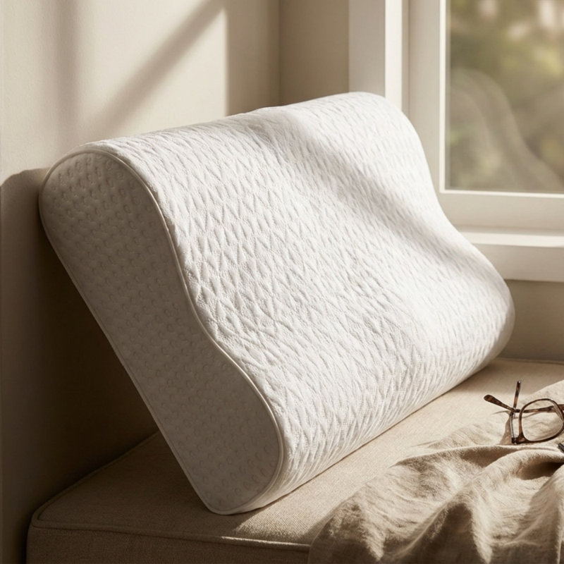 Oreiller de refroidissement à 3 couches en mousse à mémoire de forme pour le soutien du cou, oreillers orthopédiques réglables pour une hauteur personnalisable