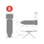 Brabantia Size B Ironing Board With Solid Steam Unit Holder-137252404