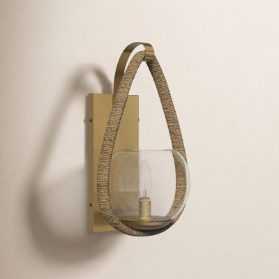 Jossa Single Light Glass Dimmable Wall Sconces