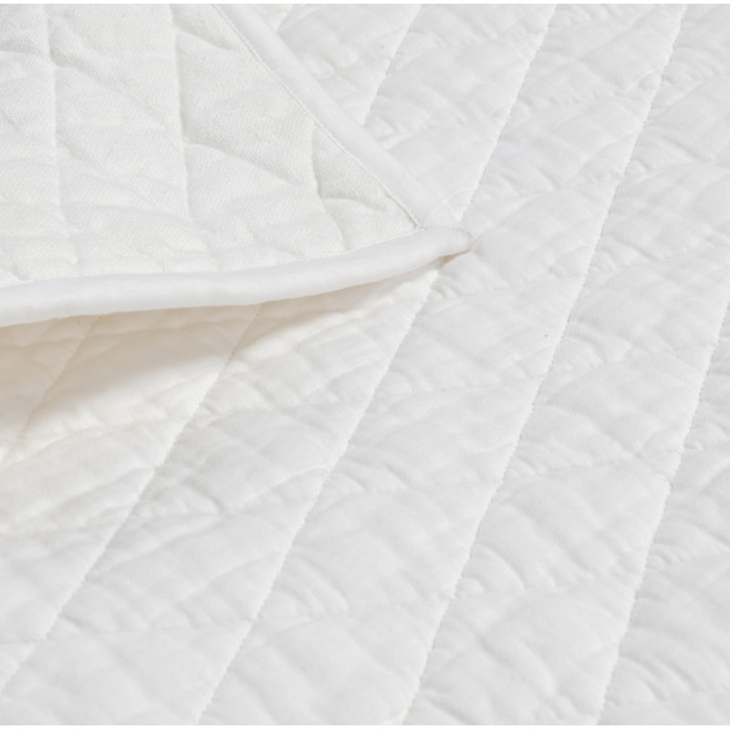 Lana 100% Textured Cotton Quilt , King Quilt, White