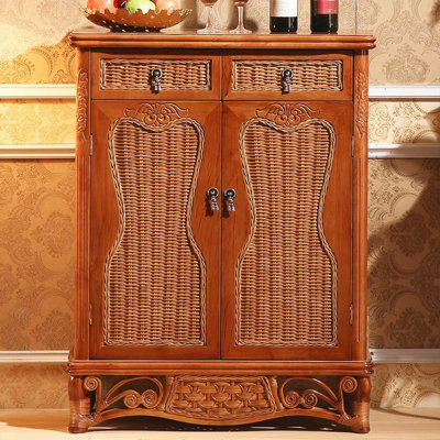 Brown Solid Wood Shoe Storage Bench