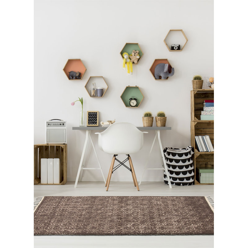 Tapis gris taupe Tangier 4 pi 9 po x 8 pi 2 po