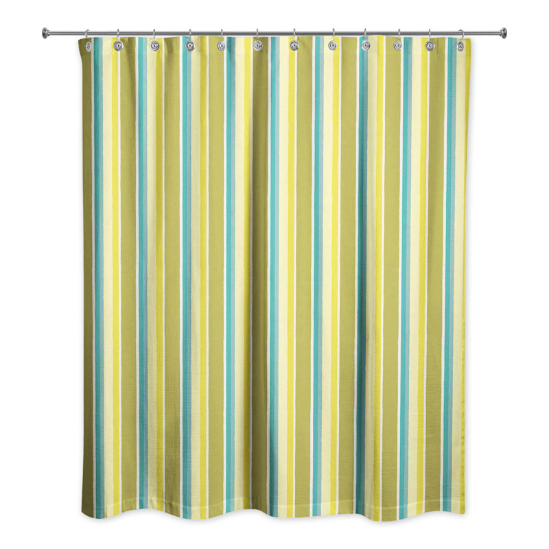 Rideau de douche simple Mathes, Vert