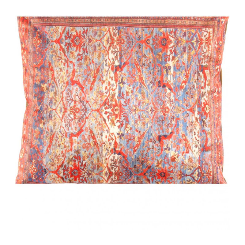 Square Pillow Cover & Insert, Red/Navy Blue, 16"H x 16"W, Square