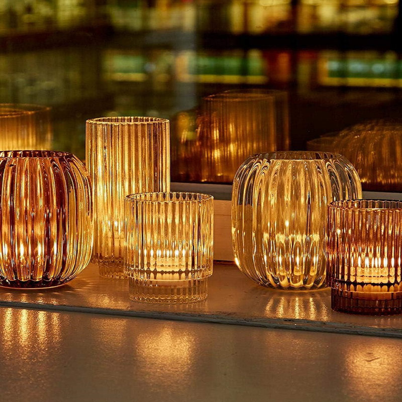 5'' H Glass Tabletop Votive Holder
