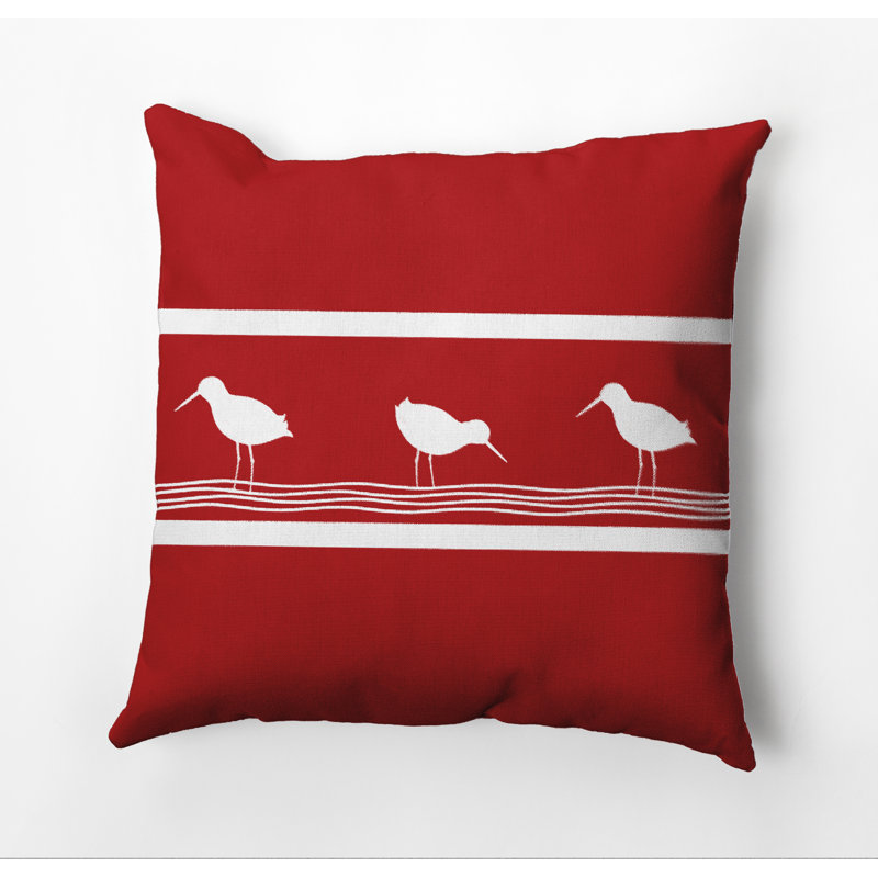 Housse et insert de coussin carré d'extérieur Nautical Nights, 20 po x 20 po, Rouge