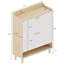 Armoire de rangement pour chaussures 31,5 pouces de style nordique avec 2 tiroirs rabattables