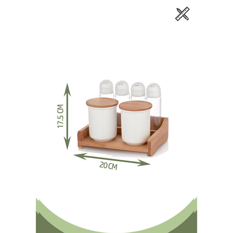 Freestanding Spice Jar & Rack Set