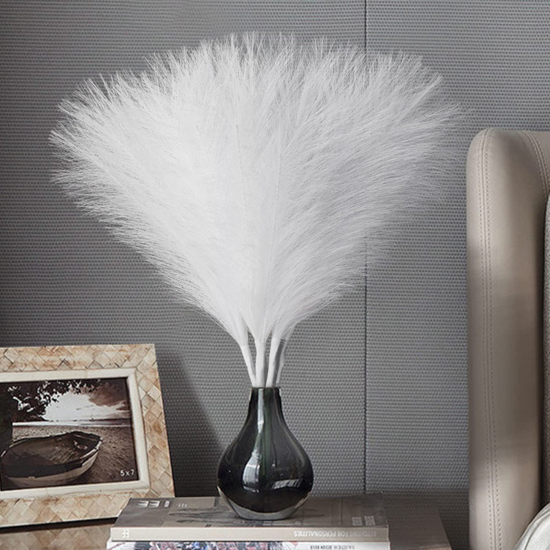 Herbe de 17 po Pampas, blanc