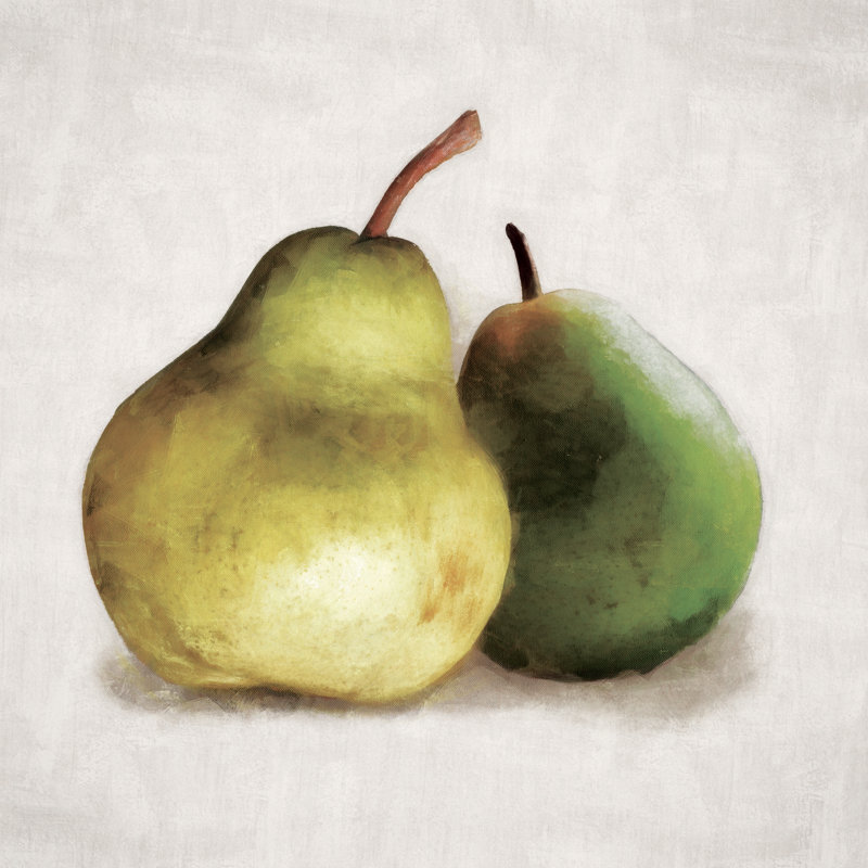 Pair Of Pears - Wrapped Canvas Painting, 30cm H x 30cm W x 3.8cm D