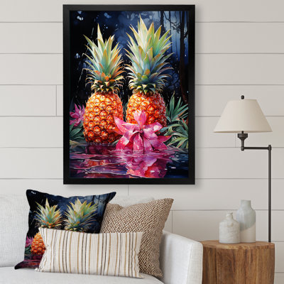 Nectar néon ananas sur toile