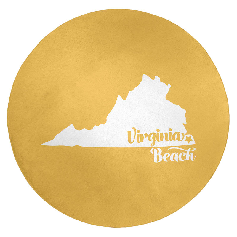 Tapis en poly-virginie beach, Rond 5 pi
