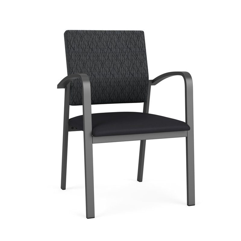 Chaise d'invité Newport, Gris anthracite, Visite libre noire