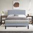 Lit double tapissier double avec 2 tables de chevet - Ensemble de chambre à coucher moderne