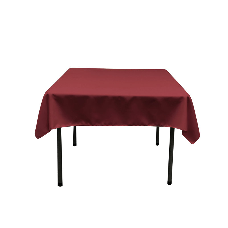 Solid Color Square Tablecloth - Basics by Wayfair™, Cranberry, 58" Square