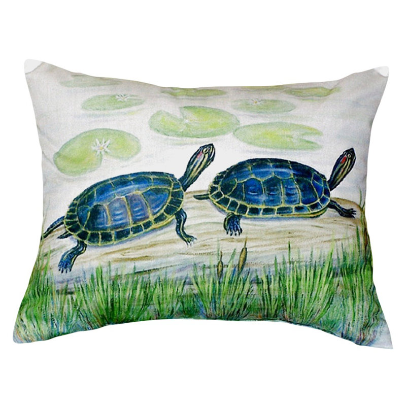 Two Turtles Outdoor Rectangular Pillow Cover & Insert