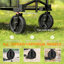 Chariot à roulettes pliable double avec capacité de 450 L et 350 L