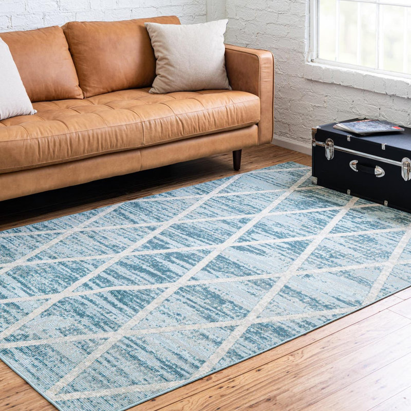 Geometric Indoor Rug, Rectangle 5'1" x 8'