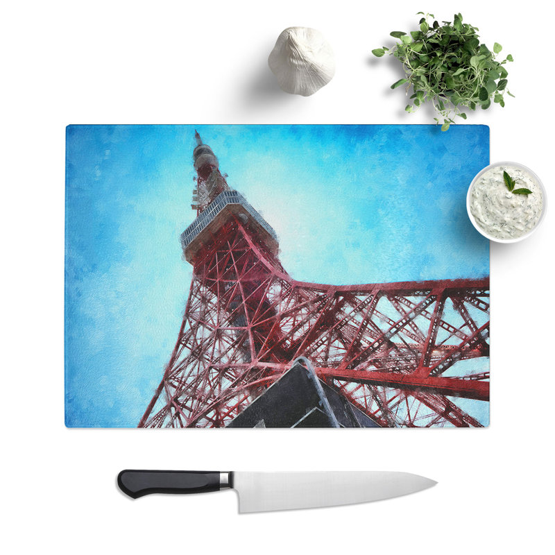 The Tokyo Tower Chopping Board, 0.4cm H x 20cm W x 28.5cm L