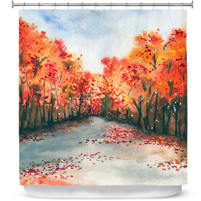 Rideau de douche simple automne voyage