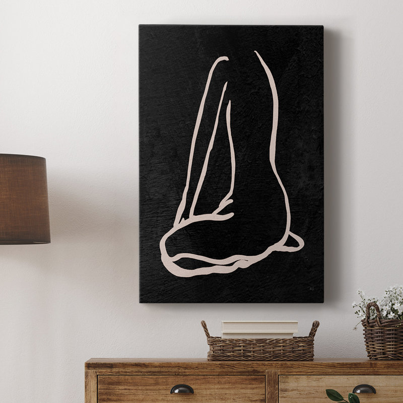 Figurine en noir II - galerie Cavas sur mesure, H 27 po x l 18 po