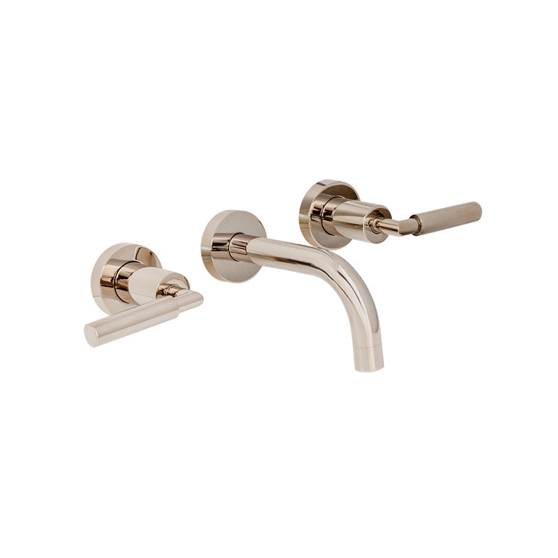 Cigno Wall Mounted Bathroom Faucet, Polished Nickel