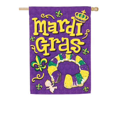 Double Sided 44'' H x 28'' W Linen House Flag