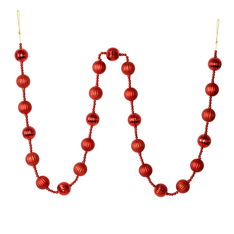 Oaklee 6' Garland Ornament, Red
