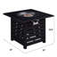 Foyer de table carré au gaz propane 32 pouces avec allumage automatique 50 000, couvercle imperméable, assemblage facile, parfait pour les terrasses, gaz d'allumage, métal et carrelage, idéal pour la cour arrière